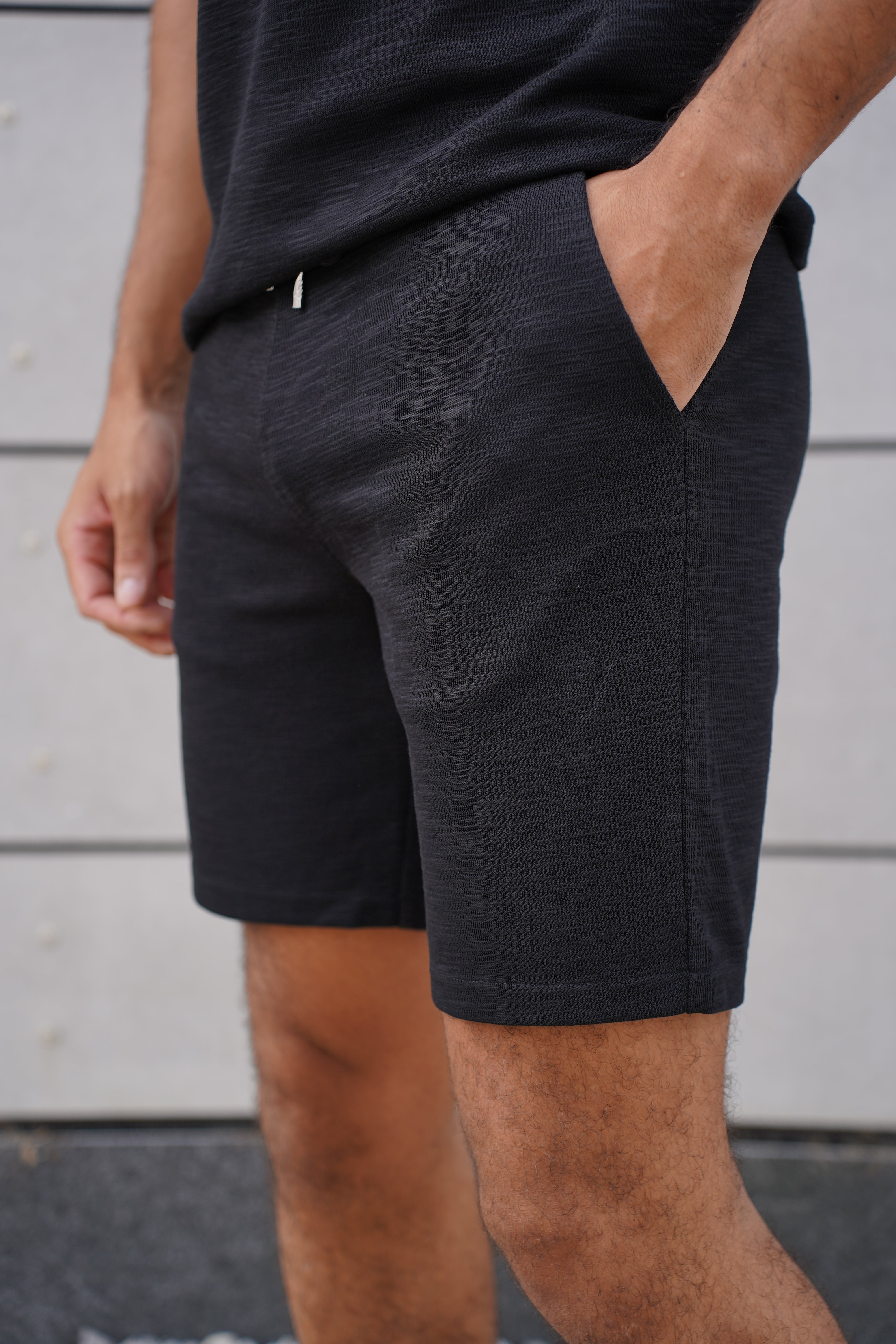 CAPO Jersey Slub Black Shorts